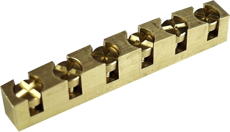 Kaynes 43mm Height Adjustable Brass Guitar Nut Replacement for Les Paul LP SG Style Electric or Acoustic Guitars (43mm for LP Guitar) - Image 1